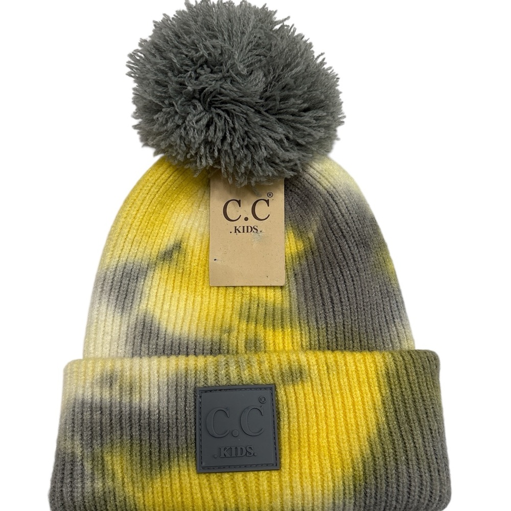 NWT. C.C KIDS Tie dye Pom Beanie